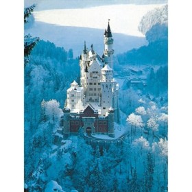 Puzzle castelul Neuschwanstein iarna 1500 piese design nou